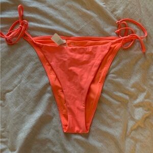 Aerie Orange High Cut Cheeky Bikini Bottoms M